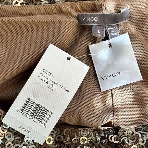 VINCE Gold & Champagne Sequin Mini Dress - Picture 13 of 14